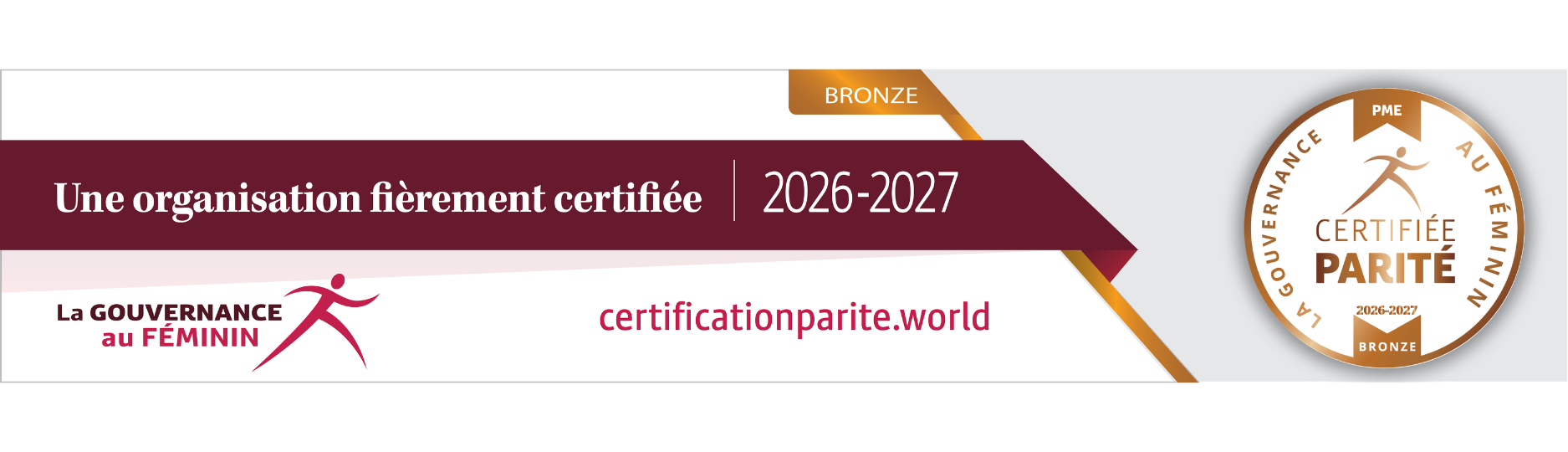 La certification Parité Bronze de La Gouvernance au Féminin atteste de notre engagement envers l’équité, la diversité et la représentation équilibrée au sein de nos instances et de nos équipes. Elle reflète notre volonté d’intégrer des pratiques responsables et durables favorisant un leadership inclusif.